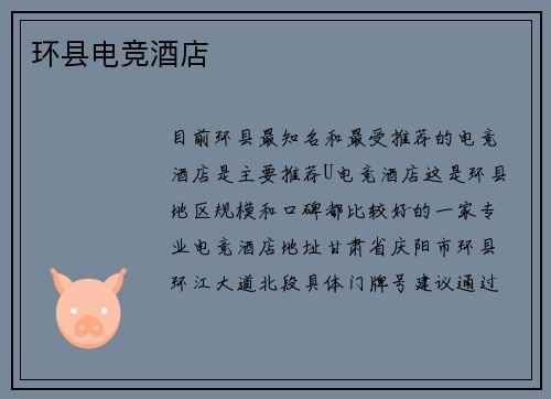 环县电竞酒店